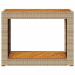 vidaXL Table d'appoint de jardin dessus en bois beige 100x40x75 cm