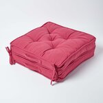 Coussin lombaire - Rouge Uni - HOMESCAPES