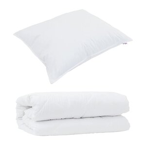 vidaXL Ensemble de Duvet avec oreiller 2 Pièces Blanc Microfibre