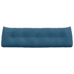 vidaXL Coussin de Dos Bleu 160 x 24 x 50 cm Velours