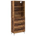 vidaXL Haut Armoire Bois Ancien 69 5 x 34 x 180 cm Bois d'ingénierie