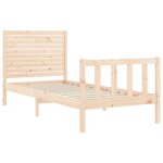 vidaXL Cadre de lit et tête de lit 100x200 cm bois massif