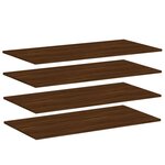 vidaXL Étagères murales 4Pièces chêne marron 100x50x1 5cm bois ingénierie