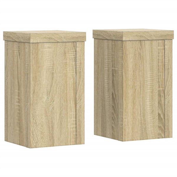 vidaXL Supports pour plantes 2 Pièces chêne sonoma bois d'ingénierie