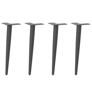 vidaXL Pieds de table basse coniques 4 pièces Anthracite 30-31 cm Acier