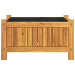 vidaXL Jardinière avec doublure 54x31x30 cm bois massif d'acacia