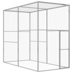 vidaXL Cage pour chat 3x1,5x2,5 m Acier galvanisé