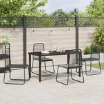 vidaXL Ensemble de salle à manger pour jardin 5 Pièces Noir