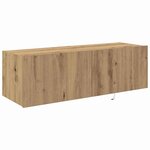 vidaXL Meuble TV mural Montage mural chêne artisanal 100 x 35 x 31 cm