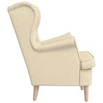 vidaXL Fauteuil crème 74x84x100 cm tissu