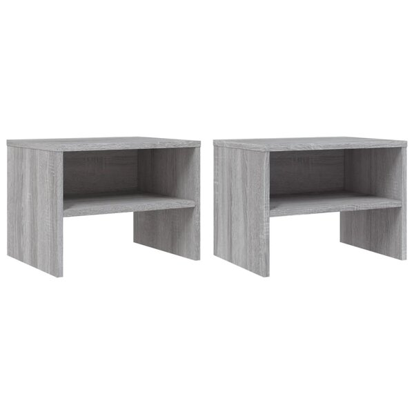 vidaXL Tables de chevet 2 Pièces Sonoma gris 40x30x30cm Bois d'ingénierie