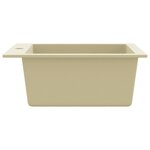 vidaXL Évier de cuisine Granit Seul lavabo Beige