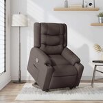 vidaXL Fauteuil inclinable marron foncé tissu