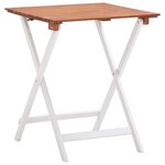 vidaXL Ensemble de bistro 3 Pièces Bois d'acacia Marron foncé et blanc