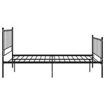 vidaXL Cadre de lit sans matelas noir métal 120x200 cm