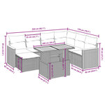 vidaXL Salon de jardin 8 Pièces avec coussins noir résine tressée