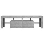 vidaXL Meuble TV avec lumières LED Gris béton 140x36 5x40 cm