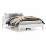 vidaXL Cadre de lit sans matelas blanc 160x200 cm bois de pin massif