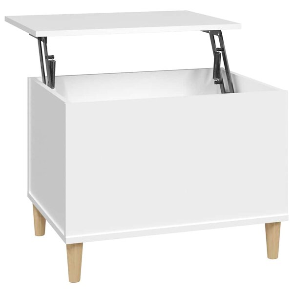 vidaXL Table basse Blanc 60x44 5x45 cm Bois d'ingénierie