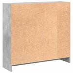 vidaXL Bibliothèque Gris béton 80x24x75 cm Bois d'ingénierie