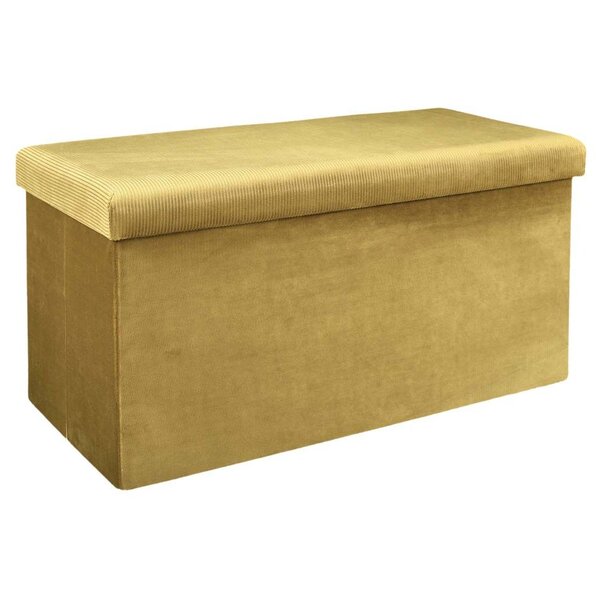 Banc coffre de rangement velours côtelé giullia