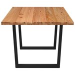 vidaXL Table à manger avec bord naturel 200x100x74cm bois massif chêne