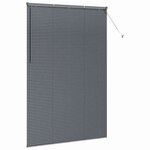 vidaXL Store de Fenêtre avec des rideaux Manuel Gris foncé Aluminium