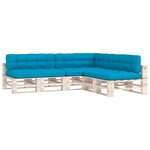 vidaXL Coussins de canapé palette lot de 7 Bleu