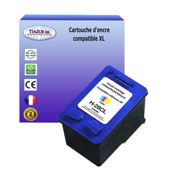 Cartouche compatible avec HP OfficeJet J5500, J5508, J5520 remplace HP 28 -  Couleur - 18ml - T3AZUR