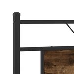 vidaXL Cadre de lit en métal sans matelas chêne fumé 180x200 cm