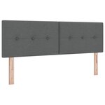 vidaXL Lit à ressorts avec matelas Gris foncé 160 x 200 cm tissu