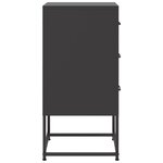 vidaXL Table de chevet noir 36x39x78 cm acier