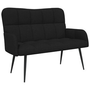 vidaXL Sofa 2 places Noir 115 x 61 x 87 cm Tissu