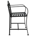 vidaXL Banc de jardin 2 places 104 cm Noir Acier