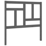 vidaXL Tête de lit Gris 80 5x4x100 cm Bois massif de pin