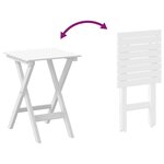 vidaXL Chaise à bascule avec table pliable blanc bois massif peuplier