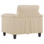 vidaXL Chaise de canapé crème 60 cm tissu microfibre