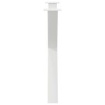 vidaXL Pieds de table à manger en forme de X  3 pièces  blanc  90 x (72-73) cm  acier
