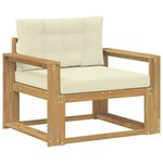 vidaXL Sofa de milieu extérieur Polyester Blanc