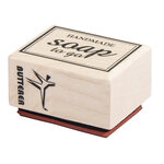 Tampon en bois handmade soap to go 3x4cm