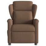 vidaXL Fauteuil inclinable électrique Marron Tissu