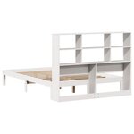 vidaXL Lit bibliothèque sans matelas blanc 140x190 cm bois pin massif