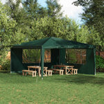vidaXL Mur de tente de fête 2 Pièces 400 x 195 cm Vert PE et acier