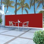 vidaXL Auvent latéral rétractable de patio 160x500 cm Rouge