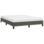 vidaXL Cadre de lit Gris foncé 140x190 cm Velours