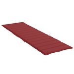 vidaXL Coussin de chaise longue rouge bordeaux 200x50x3cm tissu oxford