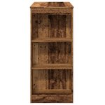 vidaXL Table de bar avec étagères vieux bois bois d'ingénierie
