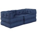 vidaXL Coussin 2 Pièces Bleu 70 x 70 x 54 cm Polyester