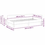 vidaXL Cadre de lit d'angle Autre Rouge bordeaux 100 x 200 cm