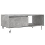 vidaXL Table basse Gris béton 90x50x36 5 cm Bois d'ingénierie